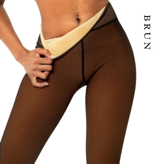 Cozeé™ Genomskinliga Fleecefodrade Tights