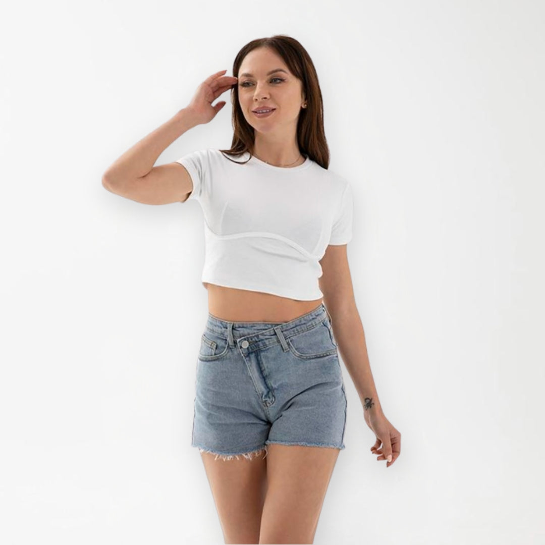 Maia™ Crossover-jeansshorts