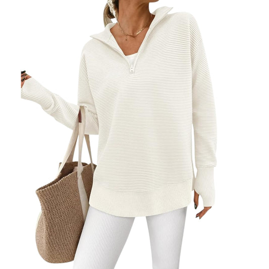 Cora™ Långärmad Tröja med Kvartszip