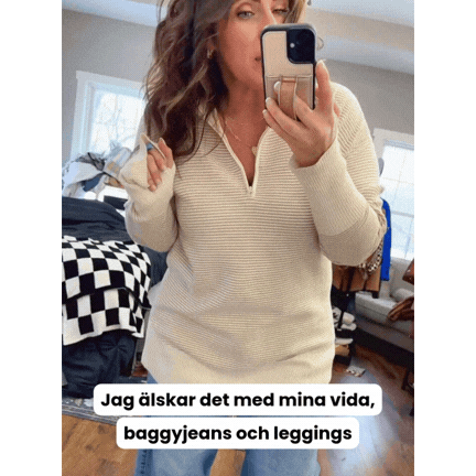 Cora™ Långärmad Tröja med Kvartszip